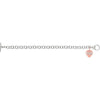 Bracelet > 7.5" > on > Charm > Heart > "Love" > Diamond > .01 CTW