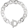 Clasp > Toggle > with > Bracelet > Link > Finished > Hammered > 10.5mm