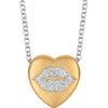 Necklace > Heart > "Love" > Diamond > .01 CTW
