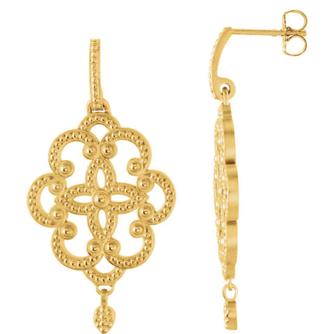 Earrings > Dangle > Fashion > Design > Granulated