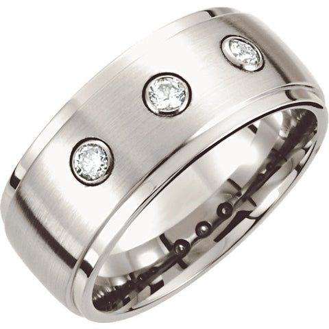 .5 > Band > Ridged > Diamond > .30 CTW > 10mm