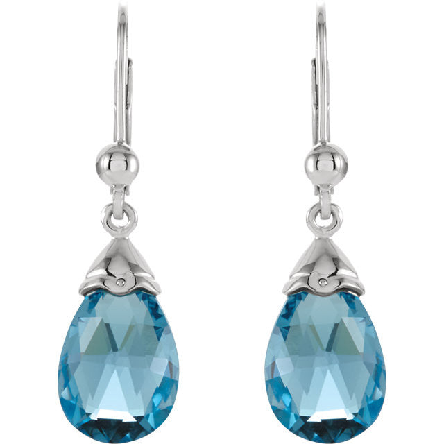 Earrings > Topaz > Blue > Swiss