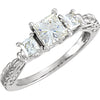 Ring > Anniversary > 3-Stone > Moissanite > Created