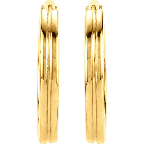 Earring > Hoop > Grooved > Fashion > Metal