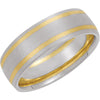 Band > Comfort-Fit > 7mm > White & Yellow > 14kt