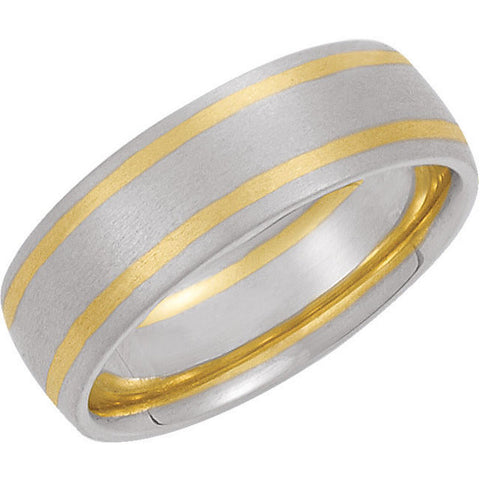Band > Comfort-Fit > 7mm > White & Yellow > 14kt