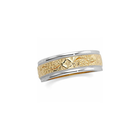 Band > Wedding > Ladies or Gents > Tapered > Tone > Two