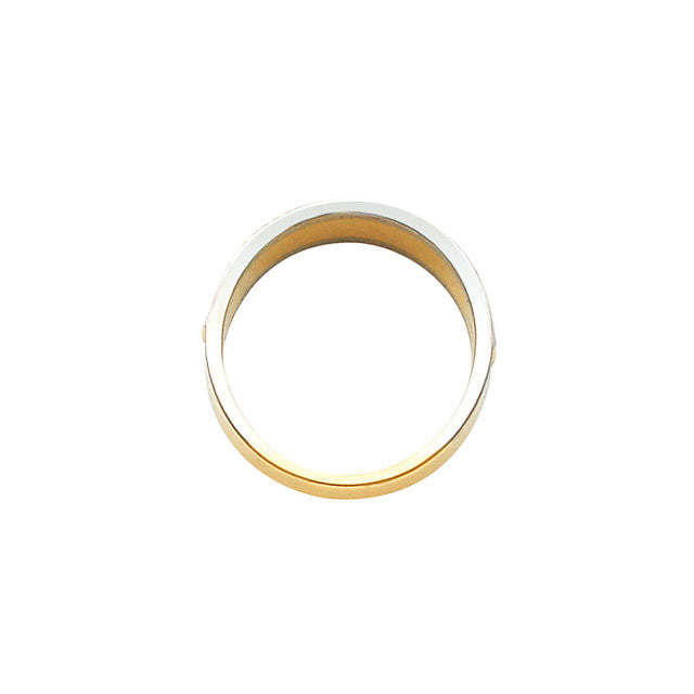 Band > Wedding > Ladies or Gents > Tapered > Tone > Two