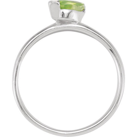 Ring > CZ > Colored > Peridot > Stackable