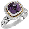 Ring > Garnet > Brazilian > Cushion > 10mm