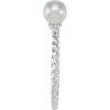 Ring > Pearl > Glass > 6mm > White > Stackable