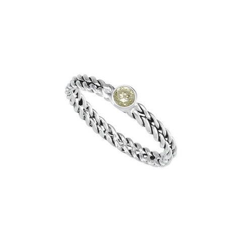 Ring > CZ > Colored > Peridot > Stackable