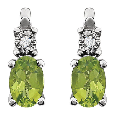 Earrings > Accented > Diamond > .02 CTW > & > Sapphire > Pink > Created