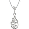 Necklace > 18" > Leaf > Infinity-Inspired > Diamond > 1/10 CTW