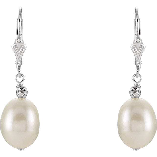 Earrings > Pearl > Cultured > Freshwater > 9-9.5mm
