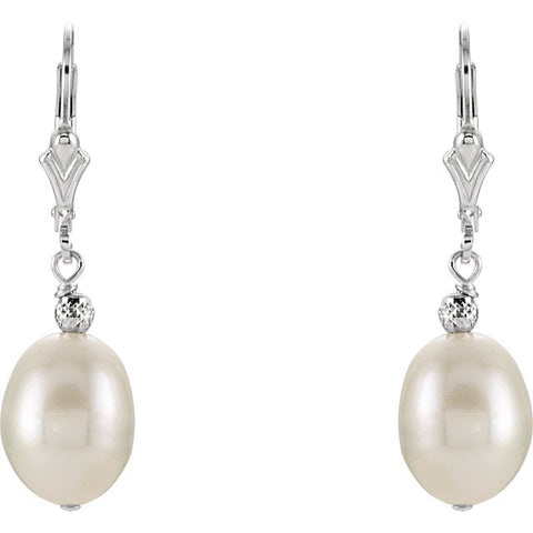 Earrings > Pearl > Cultured > Freshwater > 9-9.5mm