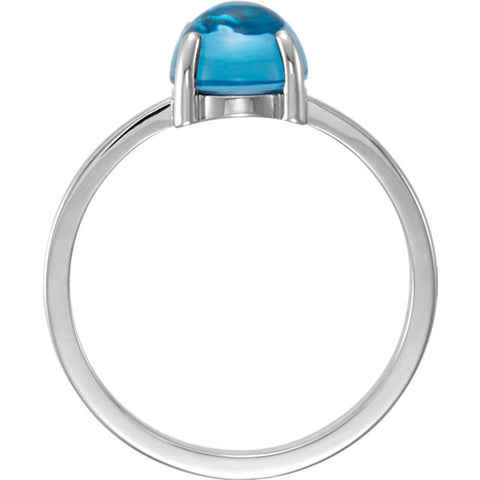 Ring > Cabochon > Topaz > Blue > Swiss.*Multiple Stone and Metal options avaiable*