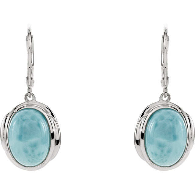 Earrings > Back > Lever > Larimar