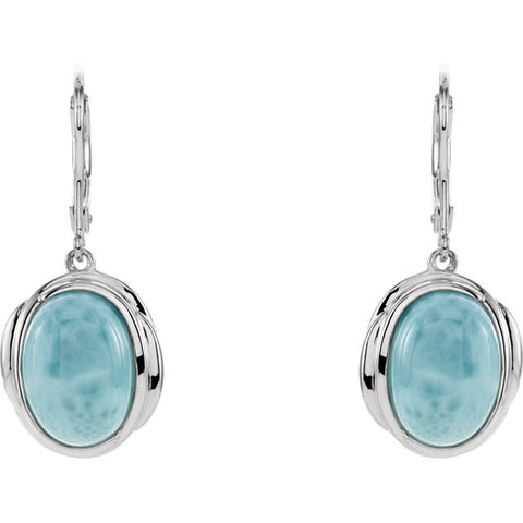 Earrings > Back > Lever > Larimar