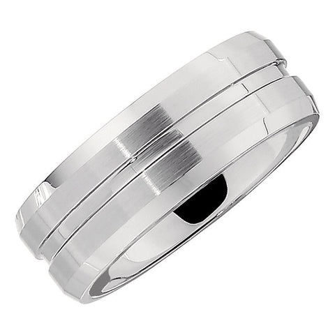 Finish & Grooves > Satin > with > Band > 8mm