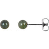 Earrings > Pearl > Cultured > Akoya > Black > 7mm