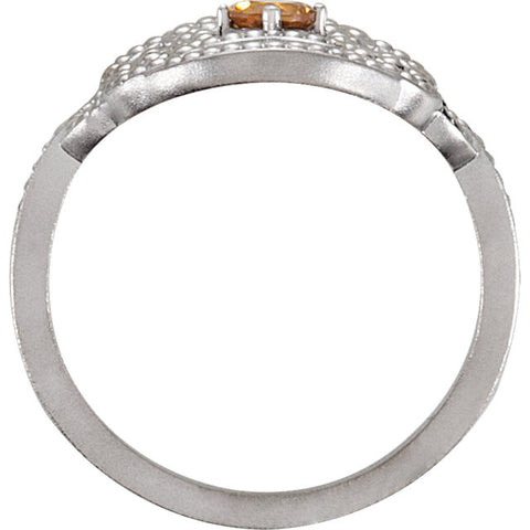 Ring > Design > Granulated > Citrine > Genuine