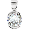 Pendant > Round > Moissanite > Created