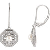Earrings > Diamond > CTW > 9/Pearl & 9 > Cultured > Freshwater