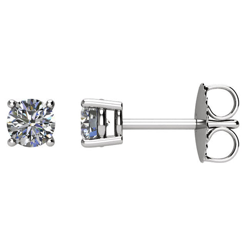 Earrings > Stud > Post > Friction > Diamond > 1/2 CTW