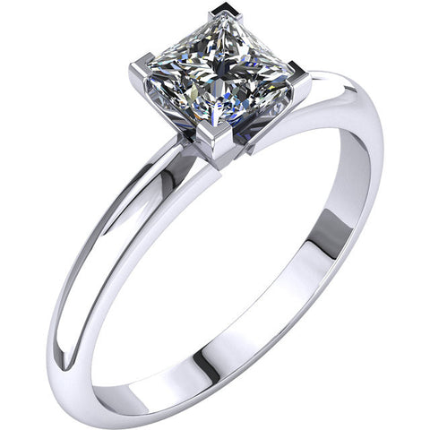 Princess Cut Solitaire Diamond Engagement Ring