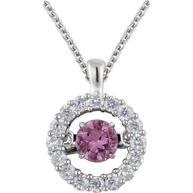 Necklace > 18" > Diamond > CTW > 1/Sapphire & 1 > Blue