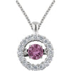 Necklace > 18" > Diamond > CTW > 1/Sapphire & 1 > Blue