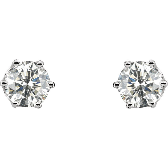 Earrings > Stud > Post > Threaded > Diamond > CTW > 1