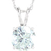 Necklace > Solitaire > Moissanite > Created