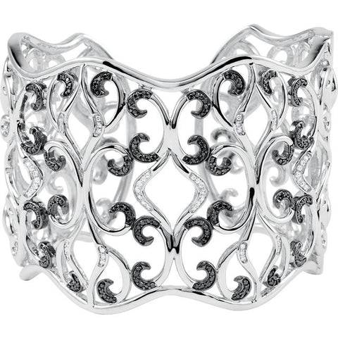 Bracelet > Cuff > Diamond > Black & White > 1/3 CTW > 1