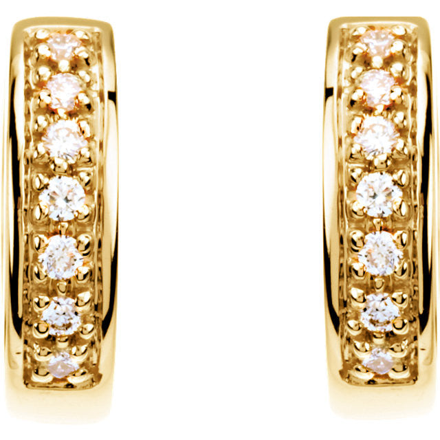 Earrings > Hoop > Diamond > 1/6 CTW
