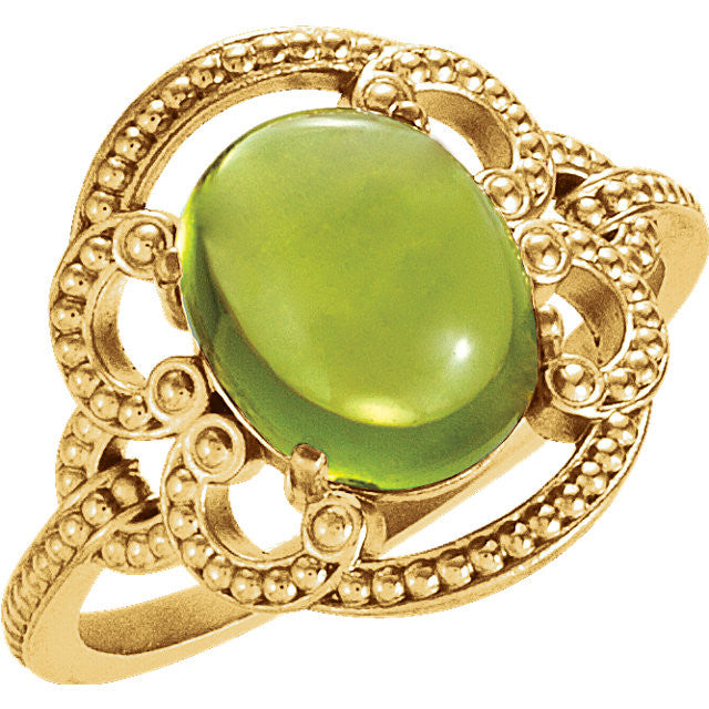 Ring > Peridot > Design > Granulated