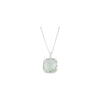 Necklace > 18" > Quartz > Green > 16x16mm