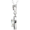 Necklace > 18" > Moissanite > Created > Round > Diamond & 6mm > 1/5 CTW