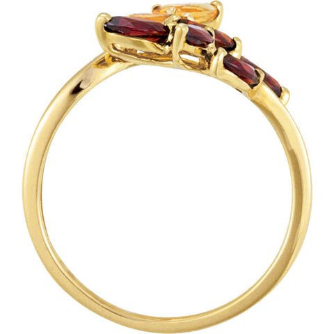Ring > Garnet > Citrine & Mozambique > Genuine
