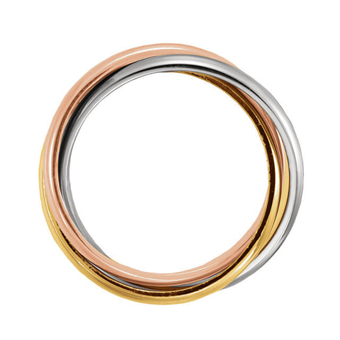 Ring > Rolling > Band > Three > 2.5mm > Rose & Platinum > 18kt > ,