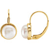 Earrings > Back > Lever > Pearl > Cultured > Freshwater > 7.5mm