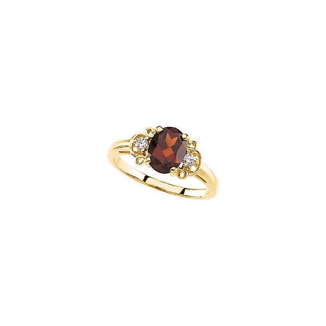 Ring > Garnet & Diamond > Mozambique > Genuine