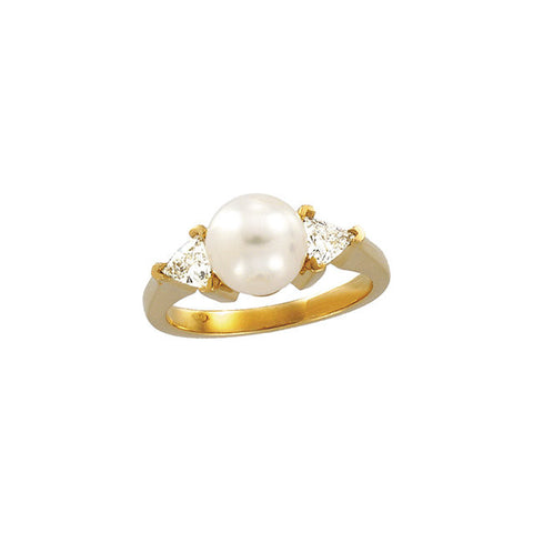 Ring > Pearl & Diamond > Cultured > Akoya