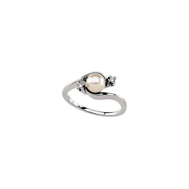 Ring > Pearl & Diamond > Cultured > Akoya