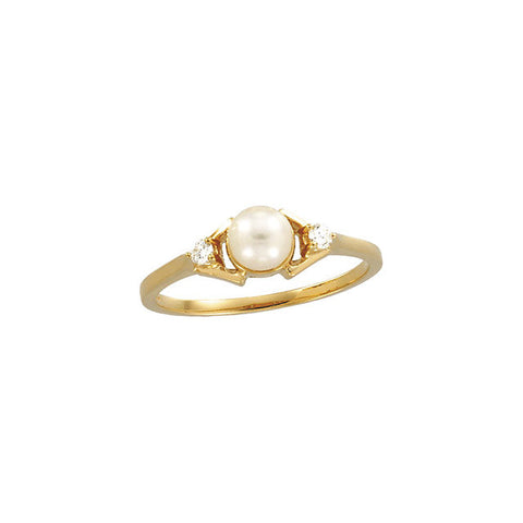 Ring > Pearl & Diamond > Cultured > Akoya