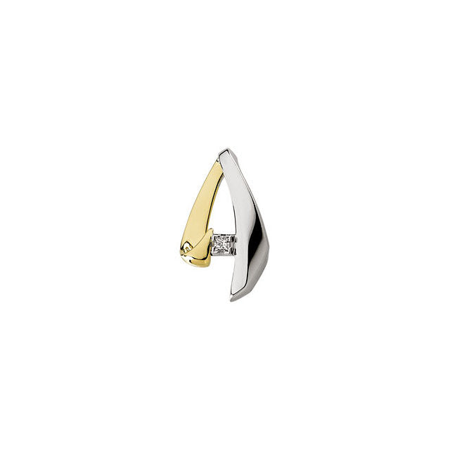 Slide > Chain > Diamond > 1/6 CTW > Two-Tone > 14kt
