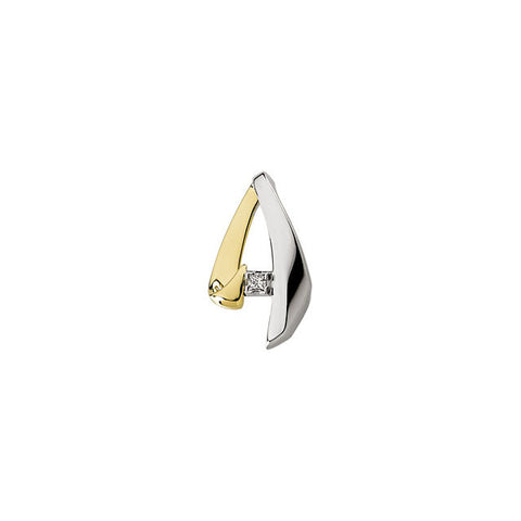 Slide > Chain > Diamond > 1/6 CTW > Two-Tone > 14kt