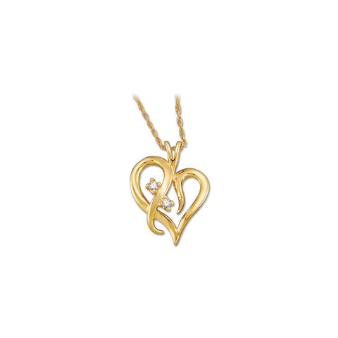 Necklace > Heart > Diamond > .03 CTW