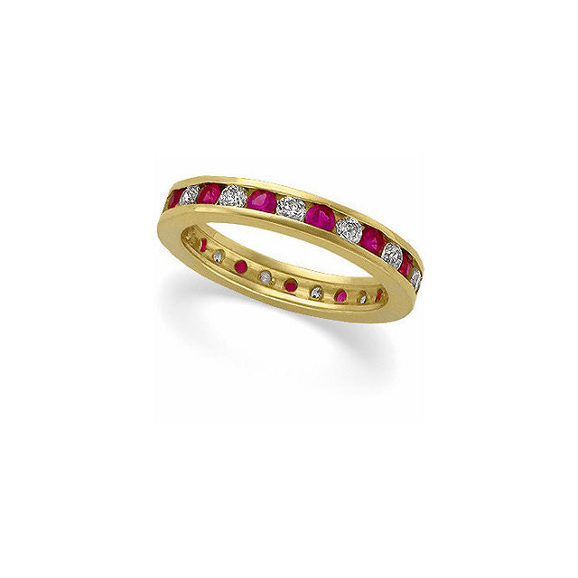 Band > Eternity > Ruby & Diamond > Genuine.*Multiple Diamond Cuts and Weights available*